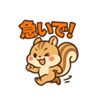 毎日使えるかわいいリススタンプ（個別スタンプ：8）