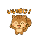 毎日使えるかわいいリススタンプ（個別スタンプ：10）