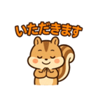 毎日使えるかわいいリススタンプ（個別スタンプ：11）