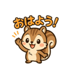 毎日使えるかわいいリススタンプ（個別スタンプ：14）
