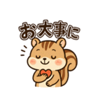 毎日使えるかわいいリススタンプ（個別スタンプ：17）