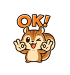 毎日使えるかわいいリススタンプ（個別スタンプ：19）