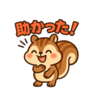 毎日使えるかわいいリススタンプ（個別スタンプ：36）