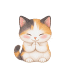 Vol.2☆【敬語】ふわふわ三毛猫（個別スタンプ：10）