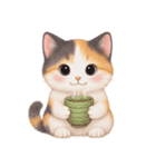 Vol.2☆【敬語】ふわふわ三毛猫（個別スタンプ：32）