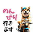 ツーリング♡バイク好き 豆柴 (春夏)（個別スタンプ：13）
