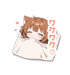 まったりブラウン猫の女の子スタンプ（個別スタンプ：7）