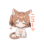 まったりブラウン猫の女の子スタンプ（個別スタンプ：8）