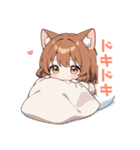 まったりブラウン猫の女の子スタンプ（個別スタンプ：10）
