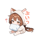 まったりブラウン猫の女の子スタンプ（個別スタンプ：30）