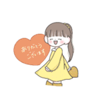 冬・年末年始のゆるかわな女の子【再販】（個別スタンプ：5）