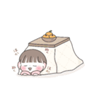冬・年末年始のゆるかわな女の子【再販】（個別スタンプ：8）