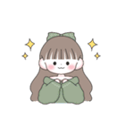 冬・年末年始のゆるかわな女の子【再販】（個別スタンプ：9）