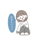 冬・年末年始のゆるかわな女の子【再販】（個別スタンプ：11）