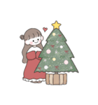冬・年末年始のゆるかわな女の子【再販】（個別スタンプ：17）