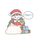冬・年末年始のゆるかわな女の子【再販】（個別スタンプ：18）
