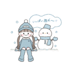 冬・年末年始のゆるかわな女の子【再販】（個別スタンプ：34）