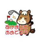 かわいい馬のゴルフ年賀スタンプ【午年】（個別スタンプ：6）
