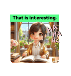 #cozy library [日常会話と敬語]英語版（個別スタンプ：4）