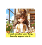 #cozy library [日常会話と敬語]英語版（個別スタンプ：7）