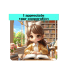 #cozy library [日常会話と敬語]英語版（個別スタンプ：14）