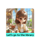 #cozy library [日常会話と敬語]英語版（個別スタンプ：22）