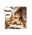 #cozy library [日常会話と敬語]英語版（個別スタンプ：23）