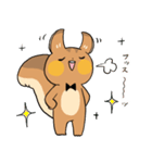 にこやかなリス 文字あり（個別スタンプ：20）
