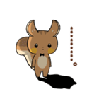 にこやかなリス 文字あり（個別スタンプ：21）