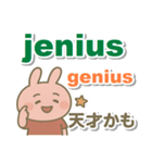 インドネシア語＋英語＋日本語 ウサギ（個別スタンプ：13）