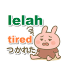 インドネシア語＋英語＋日本語 ウサギ（個別スタンプ：25）