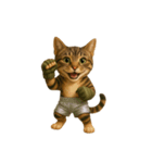 猫の格闘家（個別スタンプ：15）