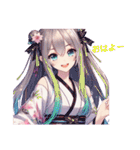 和装女子Stamp⑥（個別スタンプ：1）