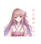 和装女子Stamp⑥（個別スタンプ：4）