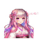 和装女子Stamp⑥（個別スタンプ：25）