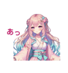 和装女子Stamp⑥（個別スタンプ：36）
