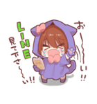 猫耳フードのチビ7（個別スタンプ：22）