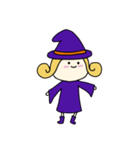 [アレンジ用]丸顔魔女（長女）ハロウィン（個別スタンプ：1）
