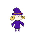 [アレンジ用]丸顔魔女（長女）ハロウィン（個別スタンプ：2）