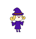 [アレンジ用]丸顔魔女（長女）ハロウィン（個別スタンプ：4）