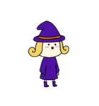 [アレンジ用]丸顔魔女（長女）ハロウィン（個別スタンプ：7）