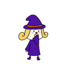 [アレンジ用]丸顔魔女（長女）ハロウィン（個別スタンプ：8）