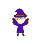 [アレンジ用]丸顔魔女（長女）ハロウィン（個別スタンプ：9）