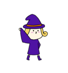 [アレンジ用]丸顔魔女（長女）ハロウィン（個別スタンプ：10）