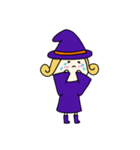 [アレンジ用]丸顔魔女（長女）ハロウィン（個別スタンプ：11）
