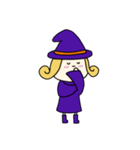 [アレンジ用]丸顔魔女（長女）ハロウィン（個別スタンプ：12）