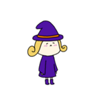 [アレンジ用]丸顔魔女（長女）ハロウィン（個別スタンプ：17）