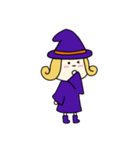 [アレンジ用]丸顔魔女（長女）ハロウィン（個別スタンプ：22）