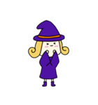 [アレンジ用]丸顔魔女（長女）ハロウィン（個別スタンプ：23）