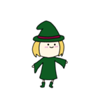 [アレンジ用]丸顔魔女（次女）ハロウィン（個別スタンプ：1）